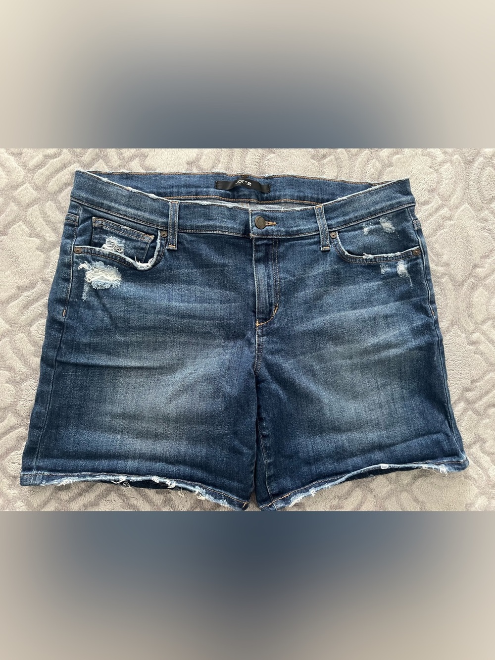 Joe’s Jeans Distressed Denim Shorts Women’s W31 Stretch with Frayed Hem
